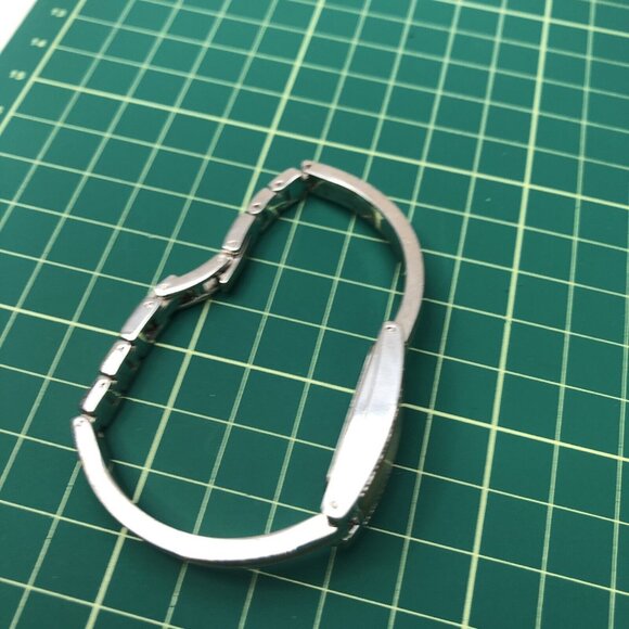 ANNE KLEIN Silver Diamond Accent Rectangle Watch 10/7871 VXOOA Needs battery - Picture 6 of 6